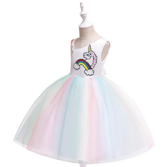 Unicorn 🦄 Princess Birthday Luxury Formal Dress - Picture 2 of 8